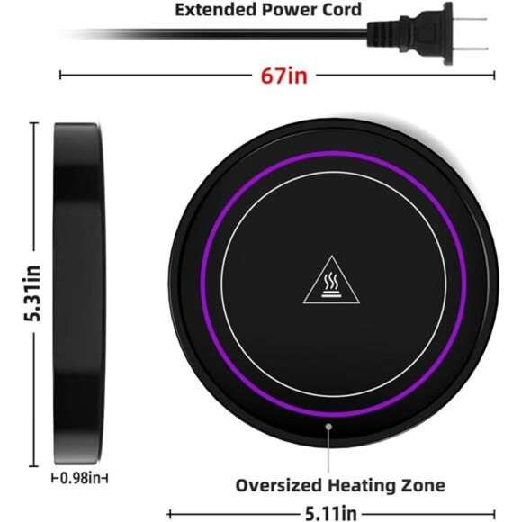 Coffee Mug Warmer Pressure-Activated, Auto On/Off Gravity-induction Mug Warmer - Picture 4 of 7